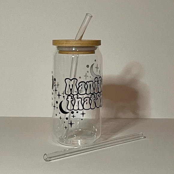 Manifest That Shit
Cup is customized and ready to ship. 
16 oz glass cup - Picture 5 of 7